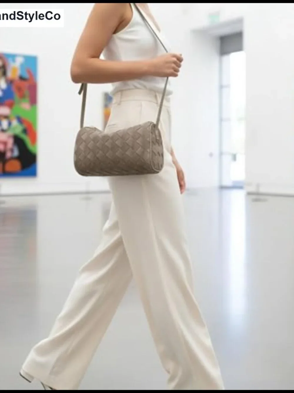 Woven Faux Suede Hobo Bag Adjustable Strap Crossbody Clutch